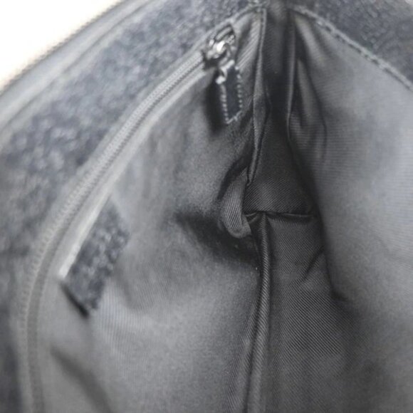 GUCCI Logo GG Pattern Shoulder Bag Canvas Leather Black SHW Italy 35MA141 - Picture 11 of 15